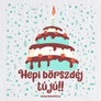 Kép 4/4 - Hepi börszdéj tú jú (Türkiz) ajándék táska piros füllel (Fehér_B)