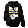 Értem mit mondasz kapucnis pulcsi (Fekete)