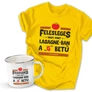 Felesleges vagy póló és fém bögre szett (Sárga pólóval)