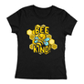 Kép 3/4 - Bee kind női póló (Fekete)