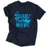Sail the wave férfi póló (Sötétkék)
