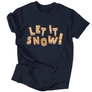 Let it snow férfi póló (Sötétkék)