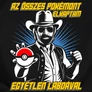 Egyetlen labdával férfi póló (B_fekete)