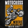 Motocross férfi póló (b_fekete)