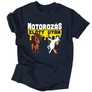 Motorozás előtt  - után férfi póló (Sötétkék)