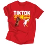 Tiktok előtt  - után férfi póló (Piros)