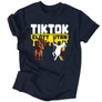 Tiktok előtt  - után férfi póló (Sötétkék)