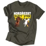 Horgászat előtt  - után férfi póló (Grafit)