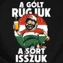 A sört isszuk szurkolói férfi póló (B_fekete)
