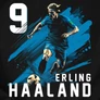 Erling Haaland Fan Art férfi póló (B_Fekete)