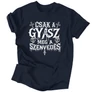 Gyász meg a szenvedés férfi póló (Sötétkék)
