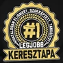 Kép 2/5 - Tanusított legjobb keresztapa férfi póló (B_Fekete)