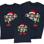 Kép 5/6 - Christmas crew családi póló szett (1 gyerek) (Sötétkék)