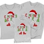 Kép 6/6 - Christmas crew családi póló szett (1 gyerek) (Szürke)