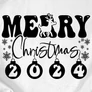 Kép 2/5 - Merry Christmas 2024  női póló (Fehér)