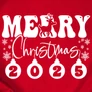 Merry Christmas 2025 páros póló (B_piros)