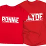 Kép 6/7 - Bonnie és Clyde páros póló szett (Piros)