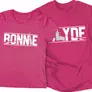 Kép 7/7 - Bonnie és Clyde páros póló szett (Rózsaszín)
