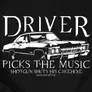 Kép 2/6 - Driver picks the music férfi póló (B_fekete)