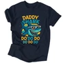 Daddy shark férfi póló (Sötétkék)