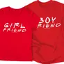 Kép 7/8 - Girl &amp; Boy páros póló szett (Piros)