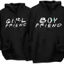 Kép 1/3 - Girl &amp; Boy friend páros kapucnis pulóverek (Fekete)
