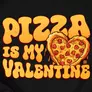 Kép 2/12 - Pizza is my valentine férfi póló (B_fekete)