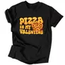 Kép 1/12 - Pizza is my valentine férfi póló (Fekete)