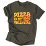 Kép 4/12 - Pizza is my valentine férfi póló (Grafit)