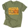 Kép 12/12 - Pizza is my valentine férfi póló (Military)
