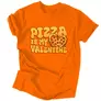 Kép 10/12 - Pizza is my valentine férfi póló (Narancs)