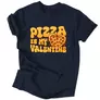 Kép 6/12 - Pizza is my valentine férfi póló (Sötétkék)