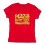 Kép 7/8 - Pizza is my valentine női póló (Piros)