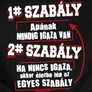 Apa szabályai kapucnis pulóver (B_Fekete)