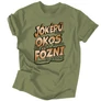 Jóképű vagyok és főzni is tudok férfi póló (Khaki)