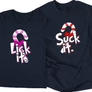 Suck it/Lick it páros póló (Sötétkék)
