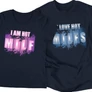 Kép 4/5 - I love hot milfs/I am hot milfpáros póló (Sötétkék)