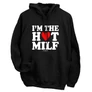 Kép 1/2 -  I'm the hot milf kapucnis pulóver (Fekete)