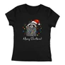 Merry Christmas (mosómedve) női póló (Fekete)