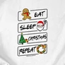 Eat Sleep Christmas női póló (Fehér)