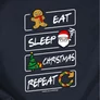Kép 2/8 - Eat Sleep Christmas férfi póló (Sötétkék)