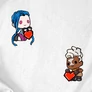 Kép 2/5 - Arcane Ekko &amp; Jinx (mell mintás) páros póló (Fehér)
