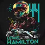 Kép 2/2 - Lewis Hamilton Fan Art férfi póló (B_Fekete)