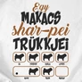 Makacs trükkök (shar-pei) női póló (B_Fehér)