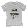 Makacs trükkök (mopsz) gyerek póló (Szürke)