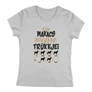 Makacs trükkök (mopsz) női póló (Szürke)