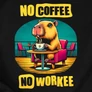 No coffee no workee női póló (B_Fekete)