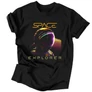 Space explorer férfi póló (Fekete)