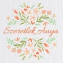 Szeretlek Anya ajándék táska piros füllel (Fehér_B)