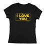 I love you női póló (Fekete)
